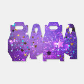 Lila Hintergrund mit Sternen Geschenkschachtel (Ungefaltet)