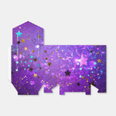 Lila Hintergrund mit Sternen Geschenkschachtel (Ungefaltet)