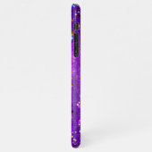 Lila Hintergrund mit Sternen iPhone Hülle (Linke Seite)