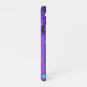 Lila Hintergrund mit Sternen iPhone Hülle (Rechte Seite)