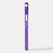 Lila Hintergrund mit Sternen iPhone Hülle (Rechte Seite)