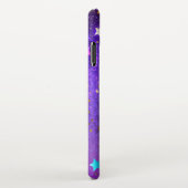 Lila Hintergrund mit Sternen iPhone Hülle (Rechte Seite)