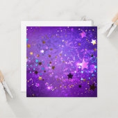 Lila Hintergrund mit Sternen Karte (Vorderseite/Rückseite Beispiel)