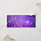 Lila Hintergrund mit Sternen Karte (Vorderseite/Rückseite Beispiel)