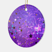 Lila Hintergrund mit Sternen Keramik Ornament (Links)