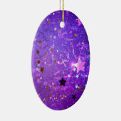 Lila Hintergrund mit Sternen Keramik Ornament (Rechts)