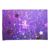 Lila Hintergrund mit Sternen Kissenbezug (Vorderseite-Rechts)