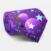 Lila Hintergrund mit Sternen Krawatte (Gerollt)