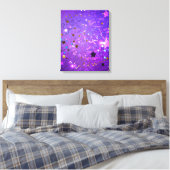 Lila Hintergrund mit Sternen Leinwanddruck (Insitu (Schlafzimmer))