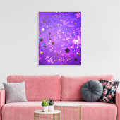 Lila Hintergrund mit Sternen Leinwanddruck (Insitu (Wohnzimmer))