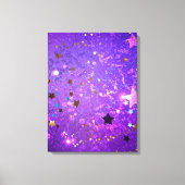 Lila Hintergrund mit Sternen Leinwanddruck (Vorderseite)