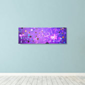 Lila Hintergrund mit Sternen Leinwanddruck (Insitu (Holzboden))