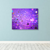 Lila Hintergrund mit Sternen Leinwanddruck (Insitu (Holzboden))
