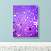 Lila Hintergrund mit Sternen Leinwanddruck (Insitu (Holzboden))