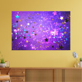 Lila Hintergrund mit Sternen Leinwanddruck (Insitu (Wohnzimmer))