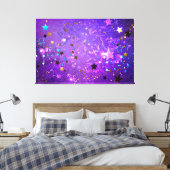 Lila Hintergrund mit Sternen Leinwanddruck (Insitu (Schlafzimmer))