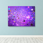 Lila Hintergrund mit Sternen Leinwanddruck (Insitu (Holzboden))
