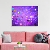Lila Hintergrund mit Sternen Leinwanddruck (Insitu (Wohnzimmer))