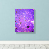 Lila Hintergrund mit Sternen Leinwanddruck (Insitu (Holzboden))