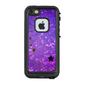 Lila Hintergrund mit Sternen LifeProof iPhone Hülle (Rückseite)