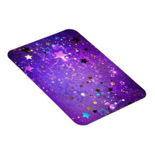 Lila Hintergrund mit Sternen Magnet (Rechte Seite)