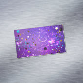 Lila Hintergrund mit Sternen Magnetische Visitenkarte (Beispiel)