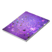 Lila Hintergrund mit Sternen Notizblock (Rotiert)