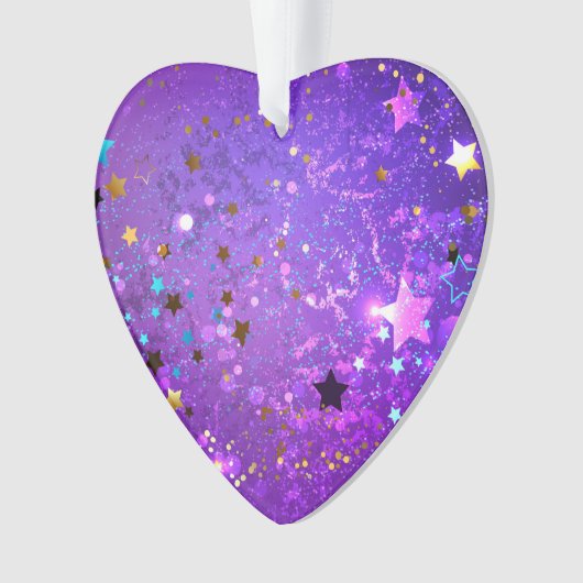 Lila Hintergrund mit Sternen Ornament (Vorderseite)