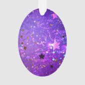 Lila Hintergrund mit Sternen Ornament (Rückseite)