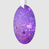 Lila Hintergrund mit Sternen Ornament (Vorderseite)