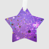Lila Hintergrund mit Sternen Ornament (Rückseite)