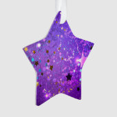 Lila Hintergrund mit Sternen Ornament (Vorderseite)