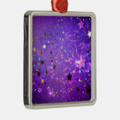 Lila Hintergrund mit Sternen Ornament Aus Metall (Rechts)