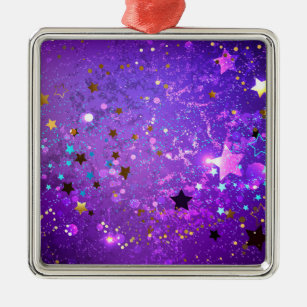 Lila Hintergrund mit Sternen Ornament Aus Metall