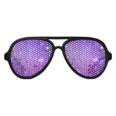 Lila Hintergrund mit Sternen Partybrille (Vorderseite)