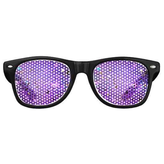 Lila Hintergrund mit Sternen Partybrille (Vorderseite)