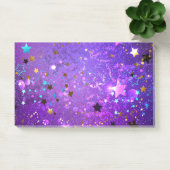 Lila Hintergrund mit Sternen Post-it Klebezettel (Büro)