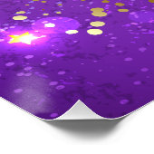 Lila Hintergrund mit Sternen Poster (Ecke)