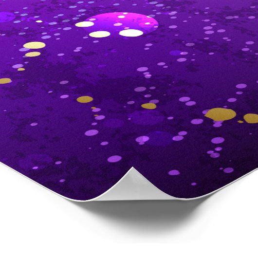 Lila Hintergrund mit Sternen Poster (Ecke)