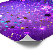 Lila Hintergrund mit Sternen Poster (Ecke)