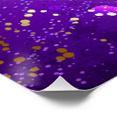 Lila Hintergrund mit Sternen Poster (Ecke)