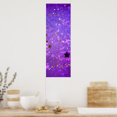 Lila Hintergrund mit Sternen Poster (Küche)