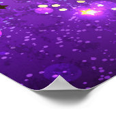 Lila Hintergrund mit Sternen Poster (Ecke)