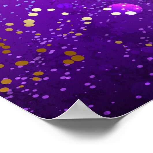 Lila Hintergrund mit Sternen Poster (Ecke)