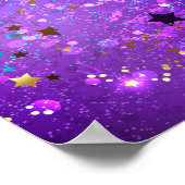 Lila Hintergrund mit Sternen Poster (Ecke)