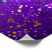 Lila Hintergrund mit Sternen Poster (Ecke)