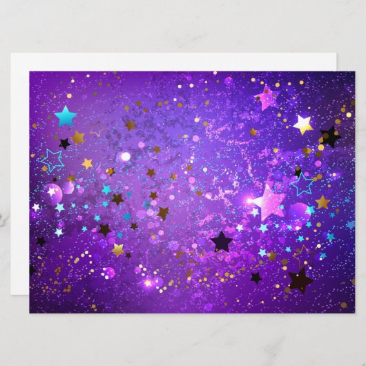 Lila Hintergrund mit Sternen Programm (Vorne/Hinten)