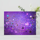 Lila Hintergrund mit Sternen Programm (Stehend Vorderseite)