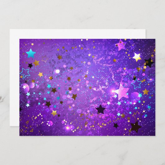 Lila Hintergrund mit Sternen Programm (Vorne/Hinten)