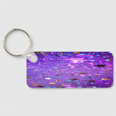 Lila Hintergrund mit Sternen Schlüsselanhänger (Rückseite)